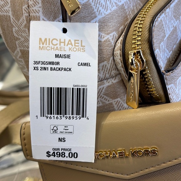MICHAEL KORS
Maisie Extra-Small Logo 2-in-1 Backpack
Camel 
NWT - Picture 8 of 16